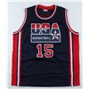 Image 3 : MAGIC JOHNSON AUTOGRAPHED TEAM USA PRO STYLE JERSEY (PSA/DNA COA)