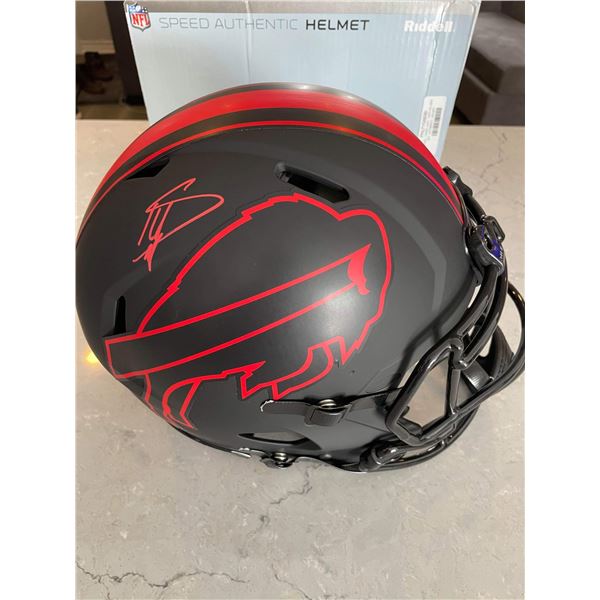 STEFON DIGGS AUTOGRAPHED BILLS FULL-SIZE ECLIPSE SPEED REP HELMET (COA)