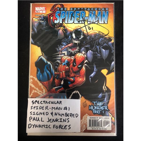 THE SPECTACULAR SPIDER-MAN #1 (MARVEL COMICS) Signed & Numbered by Paul Jenkins Dynamic Forces