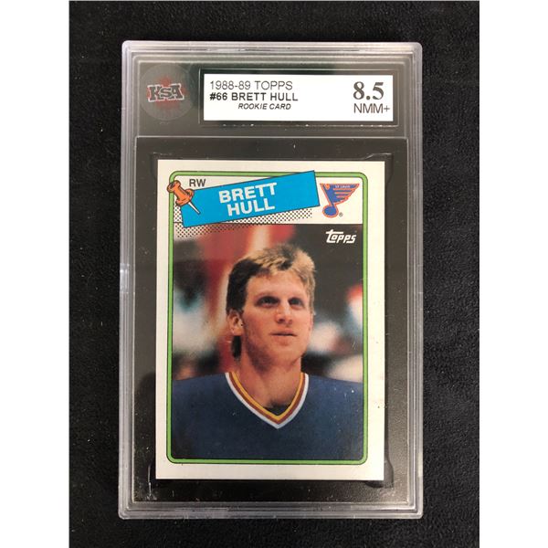 1988-89 TOPPS #66 BRETT HULL (KSA 8.5)