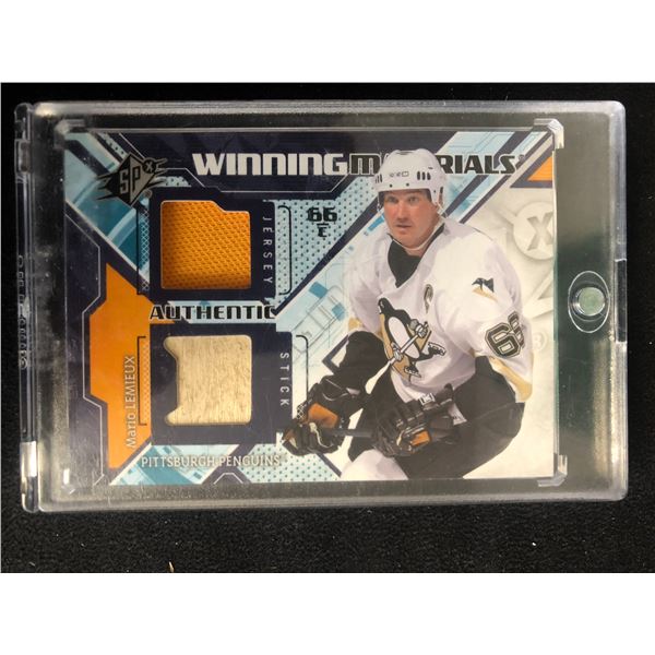 2013-14 UPPER DECK SPX #WM-ML MARIO LEMIUEX WINNING MATERIALS DUAL PATCH