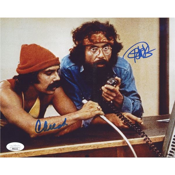 CHEECH & CHONG SIGNED 8X10 PHOTO  (JSA COA)