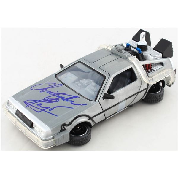 CHRISTOPHER LLOYD SIGNED "BACK TO THE FUTURE II" DELOREAN TIME MACHINE DIE-CAST CAR (JSA COA)