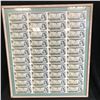 Image 1 : CUSTOM FRAMED UNCUT SHEET OF 1973 CANADIAN $1 DOLLAR BILLS (UNCIRCULATED)