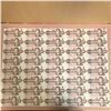 Image 1 : UNCUT SHEET OF 1986 CANADIAN $2 DOLLAR BILLS (UNCIRCULATED)