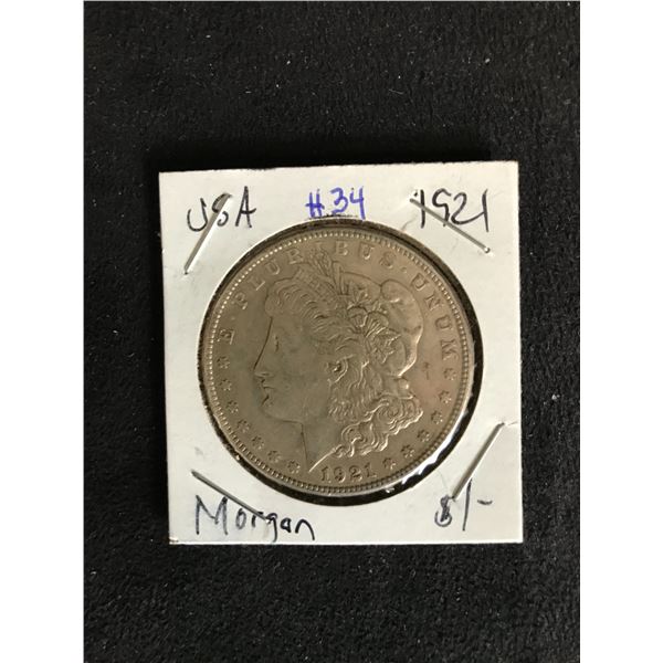 1921 USA MORGAN SILVER DOLLAR