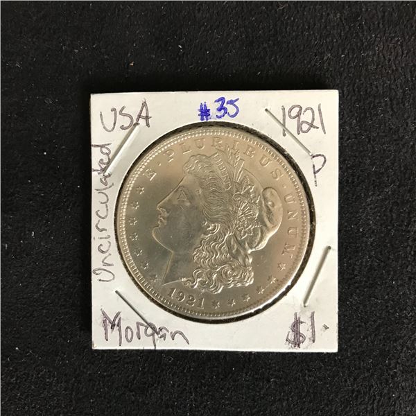 1921 USA MORGAN SILVER DOLLAR (UNCIRCULATED)