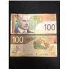 Image 1 : 2004 CANADA $100 BANKNOTES (X2)