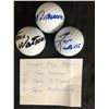 Image 1 : AUTOGRAPHED GOLF BALL LOT (T. WATSON, M. O'MEARA, S. BALLESTEROS)