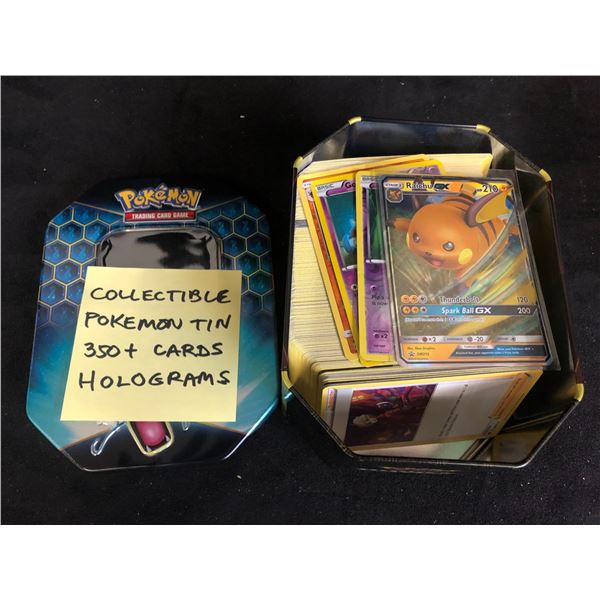 COLLECTIBLE POKEMON TIN/ 350+ CARDS HOLOGRAMS