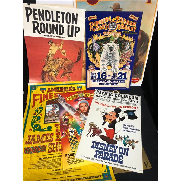 ASSORTED CIRCUS/ SHOW POSTERS LOT