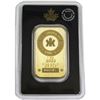 Image 1 : 1oz Royal Canadian Mint .9999 Fine Gold Bar in Hard Plastic Certificate Holder. (TAX Exempt)