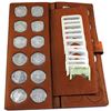 Image 1 : Estate Lot of 21x 1987-2010 Canada Proof Silver Dollars Encapsulated in Genuine Leather RCM Display 