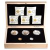 Image 1 : 2014 Canada Cougar 5-coin Silver, Gold & Platinum Set in Deluxe Display Box. This set features Pounc