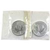 Image 1 : 2003 & 2004 Canada 1oz .9999 Fine Silver Maple Leafs in Original Sealed Mint Plastic. 2pcs (TAX Exem