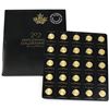 Image 1 : 2021 Canada 25x 1 Gram 'Maplegrams'.9999 Fine Gold Maples in Plastic Sheet with Sleeve. (TAX Exempt)