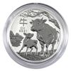 Image 1 : 2021 Australia 2oz Year of the Ox .9999 Fine Silver Coin in Capsule. (TAX Exempt)