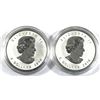 Image 2 : 2016 Canada 1oz Wolf Privy .9999 Silver Maple Leafs in Capsules. 2pcs (TAX Exempt)