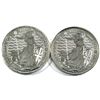Image 1 : 2021 Great Britain 1oz .999 Fine Silver Britannia's. 2pcs (TAX Exempt)