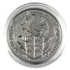 Image 1 : 2017 Great Britain 2oz Queen's Beasts - Red Dragon of Wales .9999 Fine Silver Coin in Capsule. (TAX 