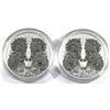 Image 1 : 2020 Australia 1oz Guardian Lions Double Pixiu .9999 Fine Silver Coins in Capsules. 2pcs (TAX Exempt