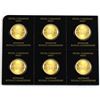Image 1 : 2021 Canada 1 Gram .9999 Fine Gold Maples in Hard Plastic Sheet. 6pcs (TAX Exempt)