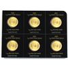 Image 2 : 2021 Canada 1 Gram .9999 Fine Gold Maples in Hard Plastic Sheet. 6pcs (TAX Exempt)