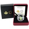 Image 1 : 2017 Canada $20 Murano Glass Snow Covered Trees Fine Silver Coin.