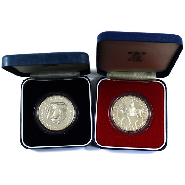 1977 United Kingdom Silver Jubilee & 1981 Prince Charles and Lady Diana Commemorative Sterling Silve