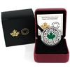 Image 1 : 2014 Canada $20 Maple Leaf Impression Fine Silver Coin with Green Enameling (Sleeve has some wear & 