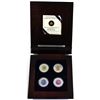 Image 1 : 2011-2012 Canada $5 Full Moons of the Algonquin Sterling Silver & Niobium 4-coin Set (Inside the woo