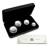 Image 1 : 2004 Canada Arctic Fox Fractional 4-coin Fine Silver Set. TAX Exempt