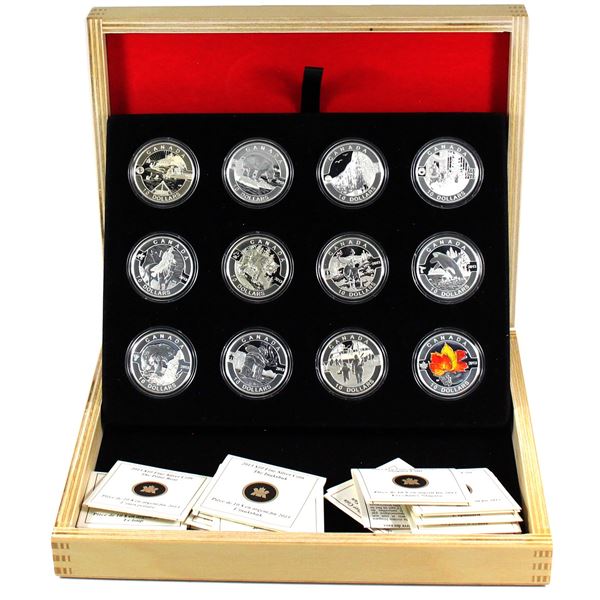 2013 O Canada $10 12-Coin Fine Set with Deluxe Box. (TAX Exempt)