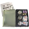 Image 1 : 2004 D-Day Landings 60th Anniversary Commemorative 3-coin Sterling Silver Proof Medal Set. Features 