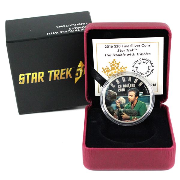 2016 Canada $20 Star Trek - The Trouble with Tribbles Fine Silver Coin. TAX Exempt