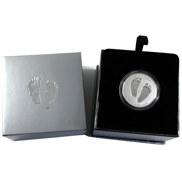 2018 Canada $10 Welcome to the World Baby Feet Fine Silver Coin. (TAX Exempt)
