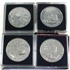 Image 1 : 1995-1998 Canada Brilliant uncirculated silver Dollars. Each coin comes in their original square cap