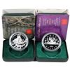 Image 1 : 2003 Cobalt & 2003 Special Edition Coronation Proof commemorative Silver dollars(Tax Exempt). Coins 