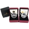Image 1 : 2010 Limited Edition Voyageur & 2018 Captain Cook Proof silver Dollar. Coins come encapsulated with 
