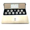 Image 1 : 1988 Calgary Olympic Sterling Silver 10-Coin Set in the Original Display Case (coin comes with 4 ind