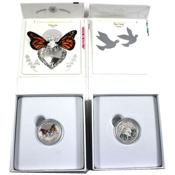 2016 Canada $10 & 2017 Canada $3 Celebration of Love Fine Silver Coin set (Tax Exempt)- 2pcs.