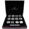 Image 1 : *2011 & 2012 Diamond Jubilee 12-coin Silver Set in Deluxe Display Case with Tray & COA Issued by the