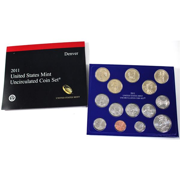 2011 United States  P & D 28-coin uncirculated set.