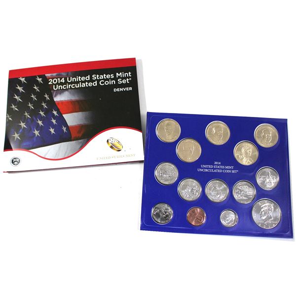 2014 United States  P & D 28-coin uncirculated set.