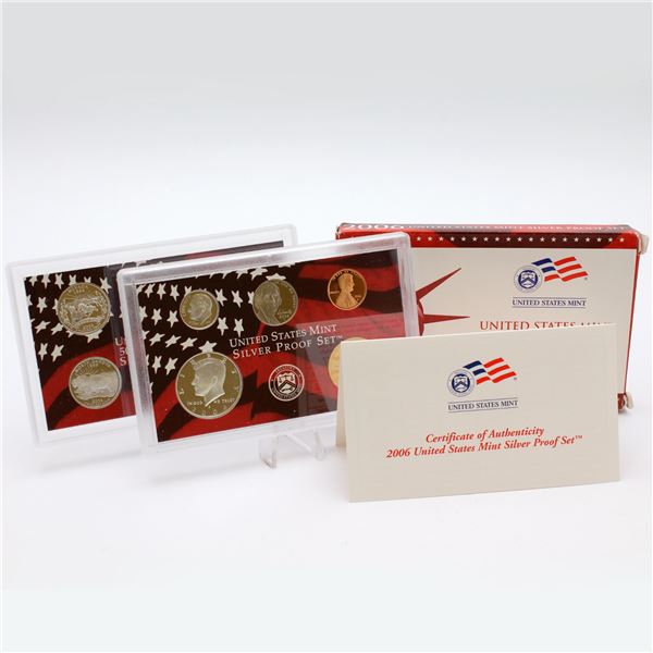 2006 United States mint 10-coin Silver  Proof set with original box and COA