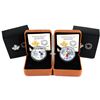 Image 1 : 2018 Canada $10 Learning To Play - Calgary Flames & Edmonton Oilers Fine Silver Coins. 2pcs (TAX Exe