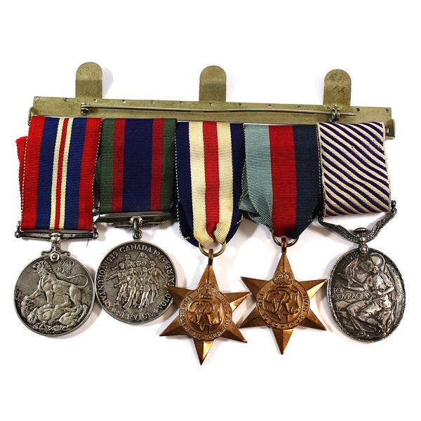 Group of 5 WWII Medals including the Prestigious Distinguished Flying Medal (FS W. H. Magill). We ar