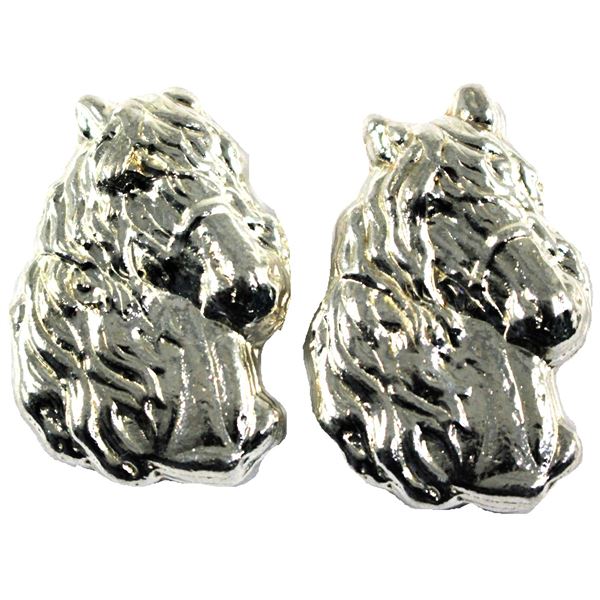 2oz Beaver Bullion .999 Fine Silver Poured Horse Heads. 2pcs (TAX Exempt)