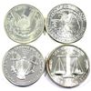Image 2 : Lot of 1oz USA Themed .999 Fine Silver Rounds of Different Designs. 4pcs (TAX Exempt)