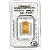 Image 2 : Sunshine Mint 1 Gram .9999 Fine Gold Bar in Hard Plastic Holder. (TAX Exempt)